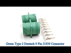 Deutsch Green Type 2 Square Flange J1939 vòng 9 Pin Connector HD10-9-1939P-P080