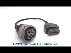Cáp màu xám CAT 9 Pin đến OBD 2 OBD2 16 Pin cho Caterpillar