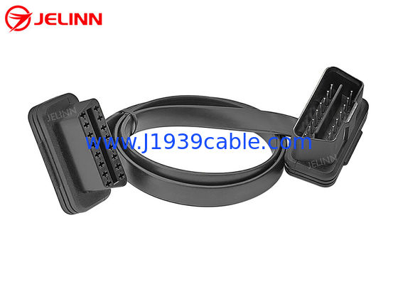 OBD2 OBDII 16 chân J1962 Góc phải Cáp phẳng mở rộng Nam sang Nữ