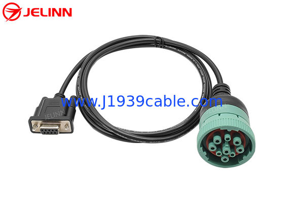 Deutsch Type 2 Round J1939 9 Pin đến RS232 D-sub DB9 Cable