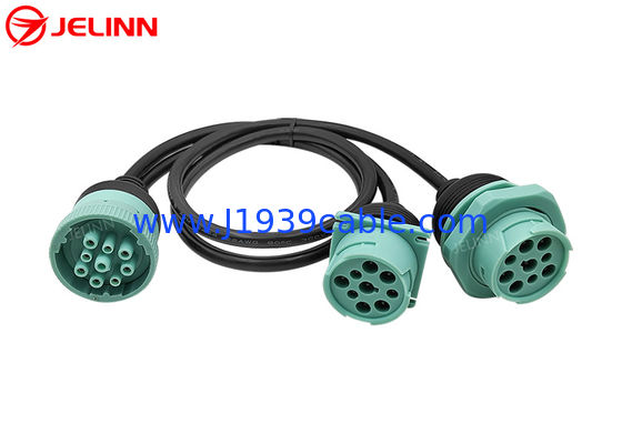 Deutsch 9 pin J1939 Connector nam nữ chia Y cáp