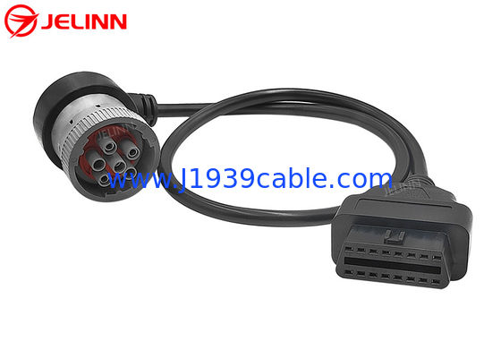 góc phải J1708 6 Pin Connector to OBD 2 Connector Cable for Diagnosing Devices or Trackers