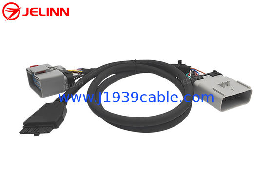 PT30 Cáp thiết bị ELD 14Pin RP1226 Y Cáp cho thiết bị ghi gỗ điện tử Xe tải hạng nặng ở Bắc Mỹ